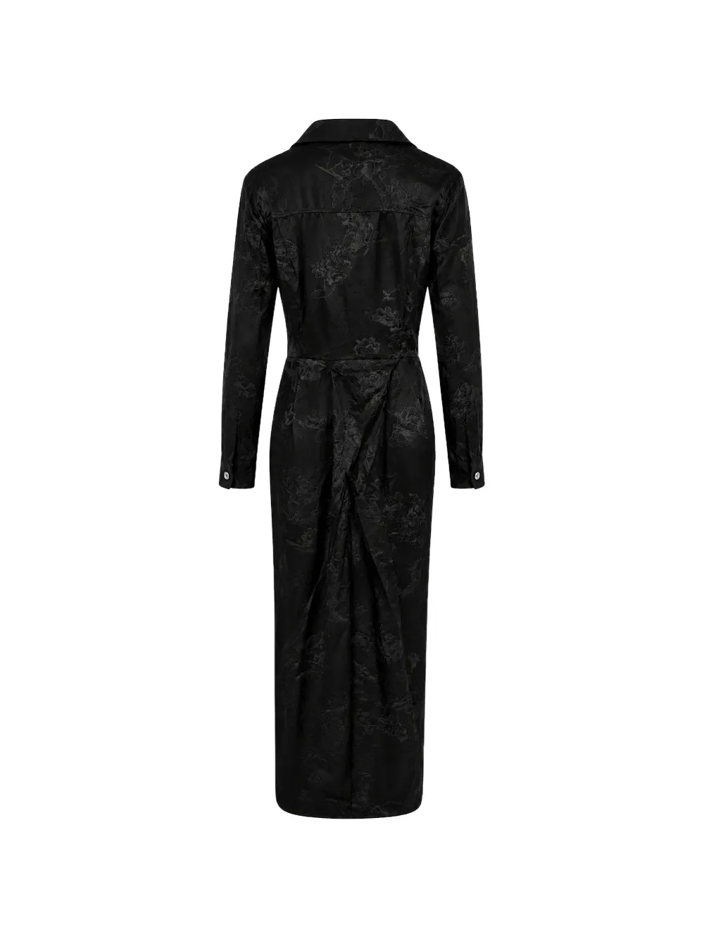 Off-White Midi-jurk met lange mouwen Zwart