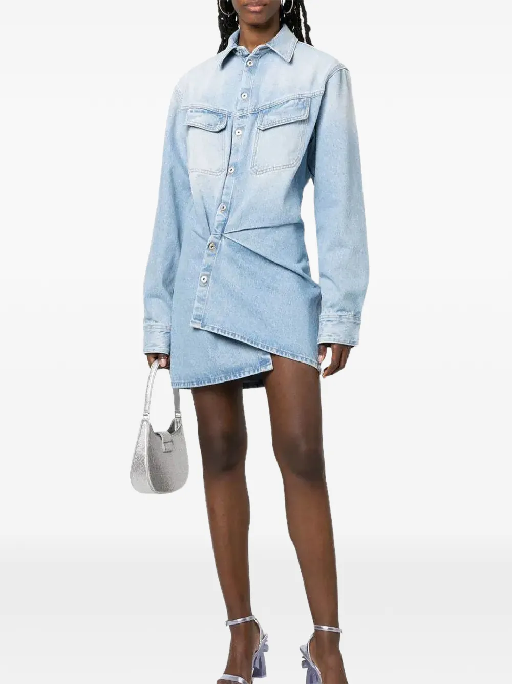 Off-White Toy Box gedraaide blouse Blauw