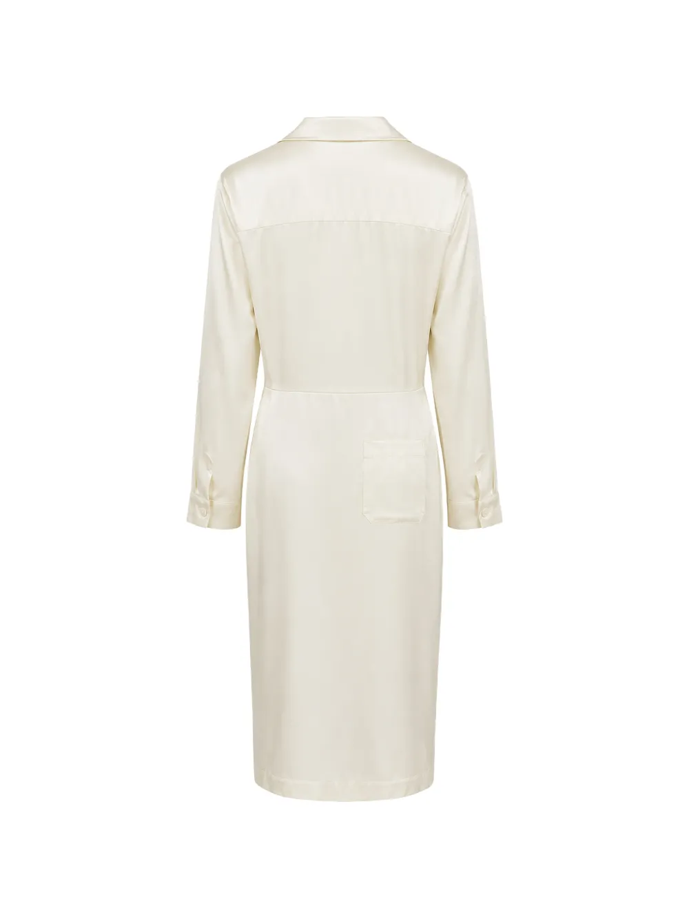 Off-White Midi-jurk met lange mouwen Beige