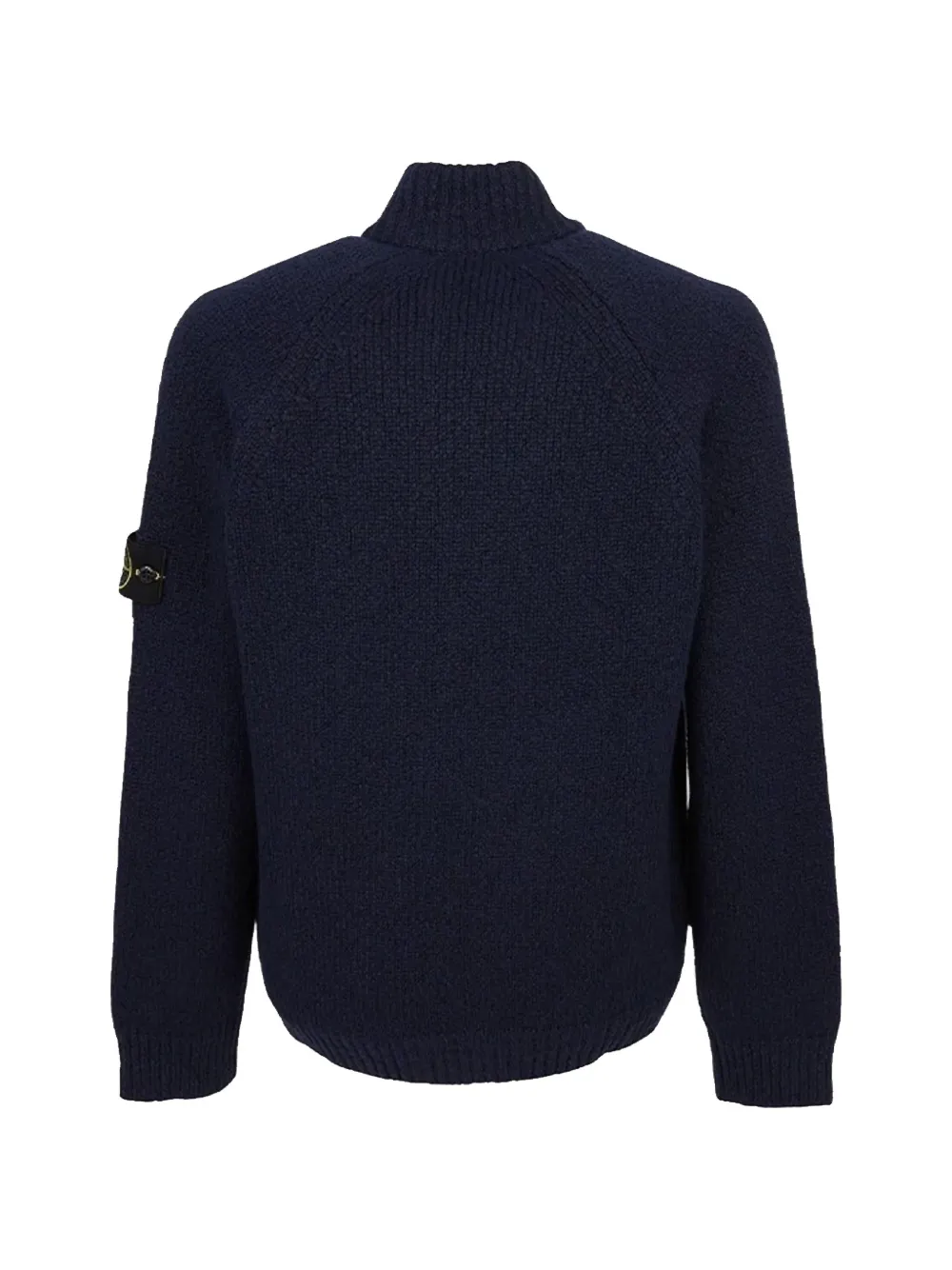 Stone Island Ribgebreid vest met Compass-logopatch Blauw