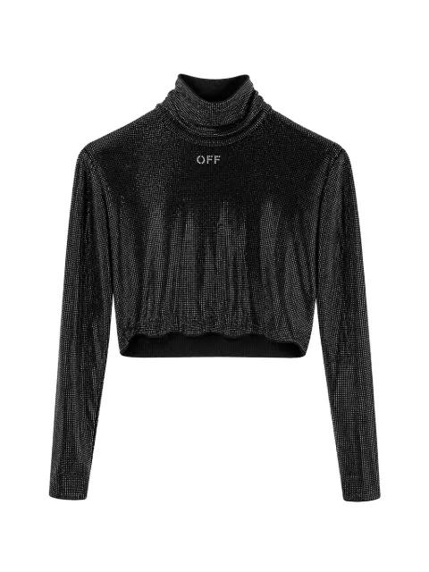 Off-White Bling Sec Skin embellished cropped top