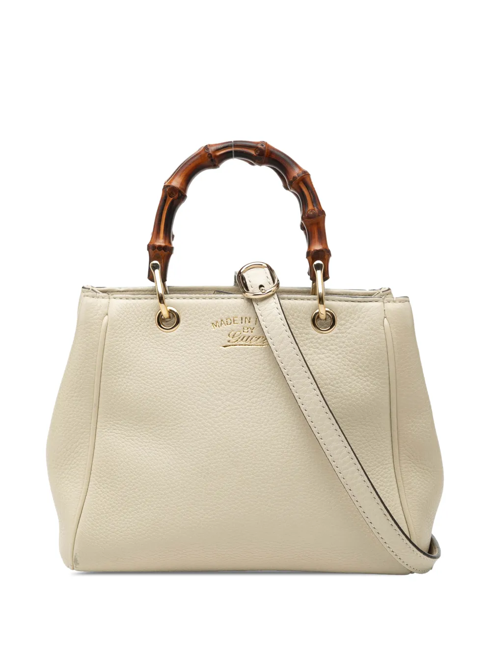 Gucci Pre-Owned 2000-2015 Mini Calfskin Bamboo Shopper satchel - White