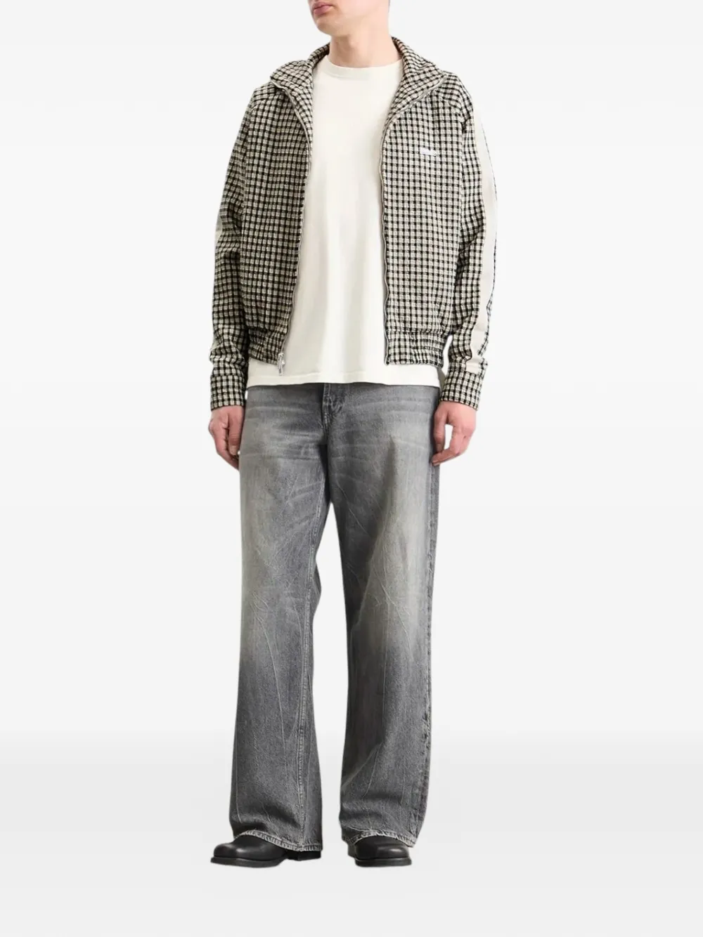 RHUDE Trainingsjack met gingham ruit Wit