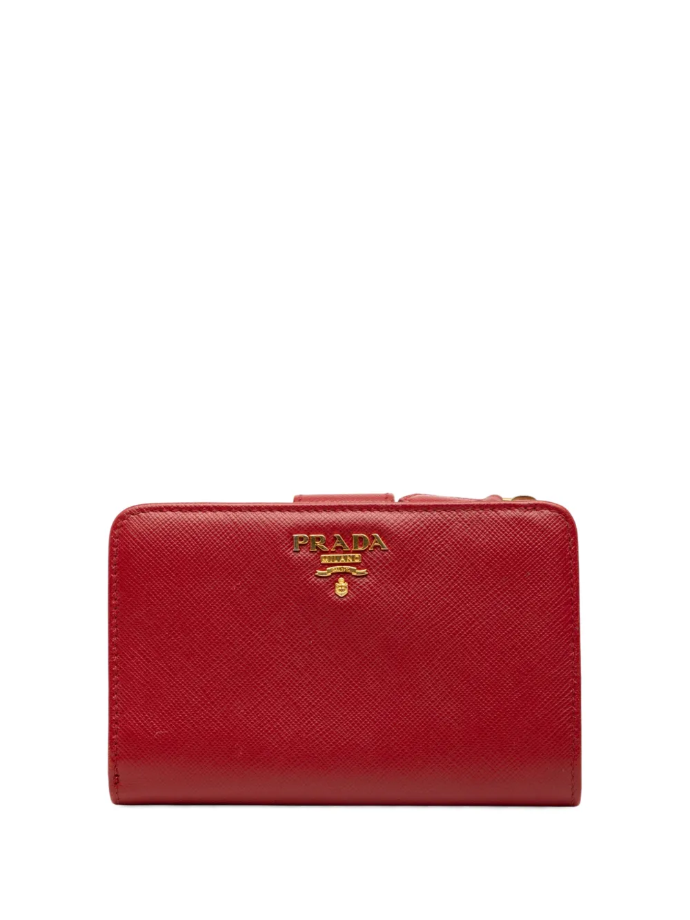 Prada Pre-Owned 2013-2026 Saffiano Bifold Compact Wallet small wallets - Rot