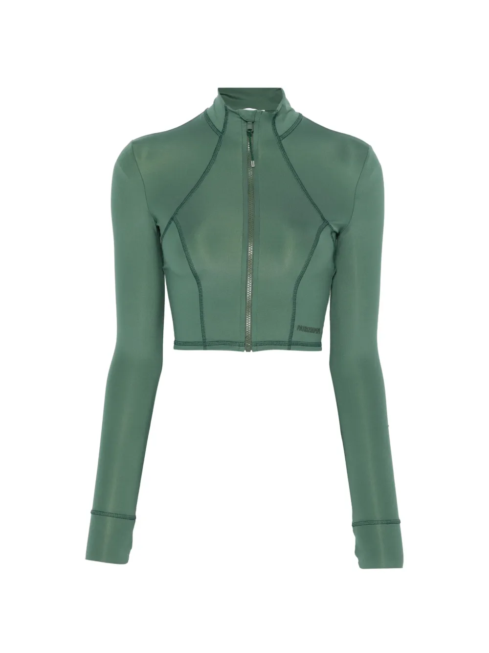 Patrizia Pepe exposed-seam zip-up jacket - Grün