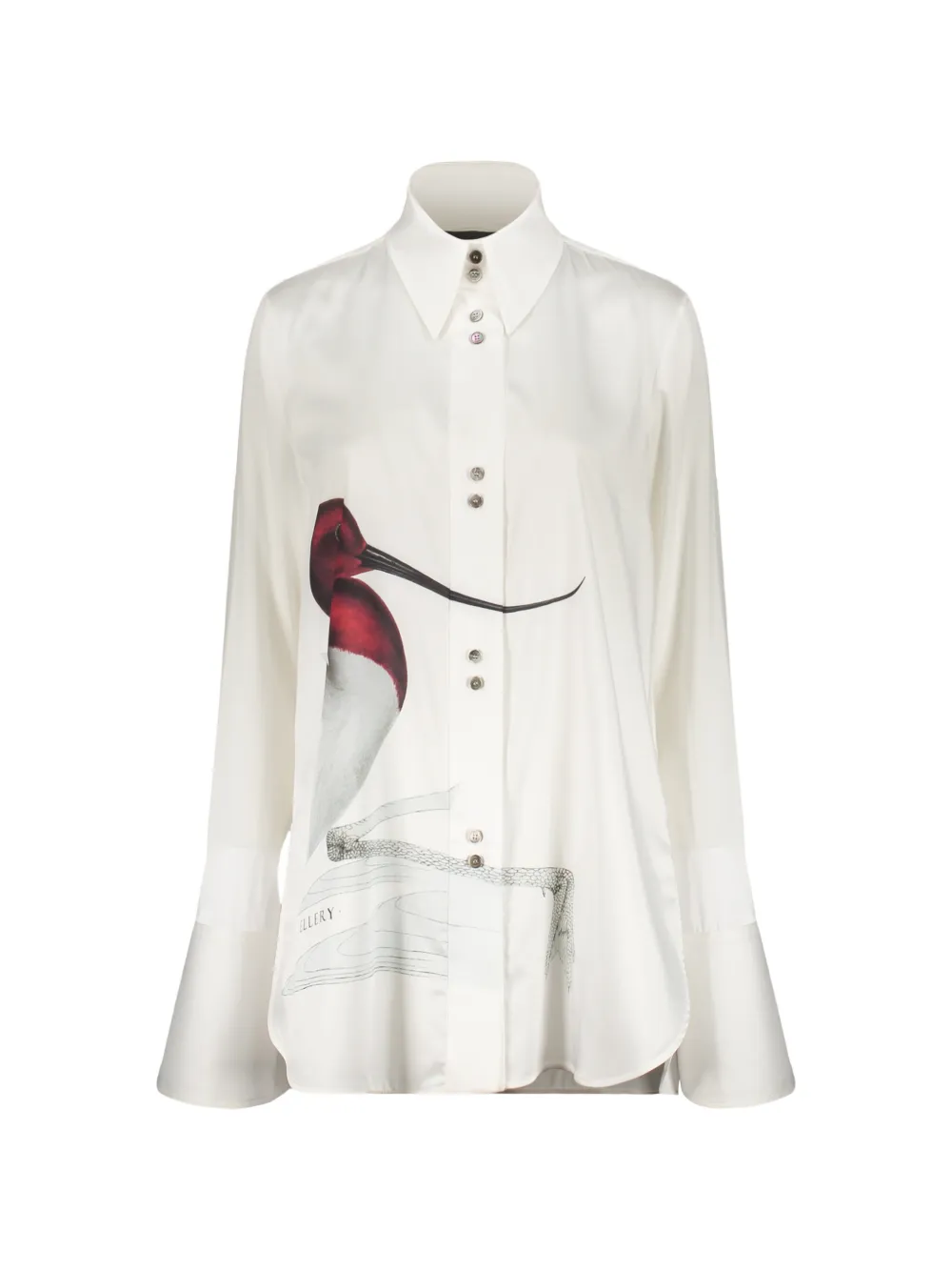 Ellery bird-print shirt - Nude