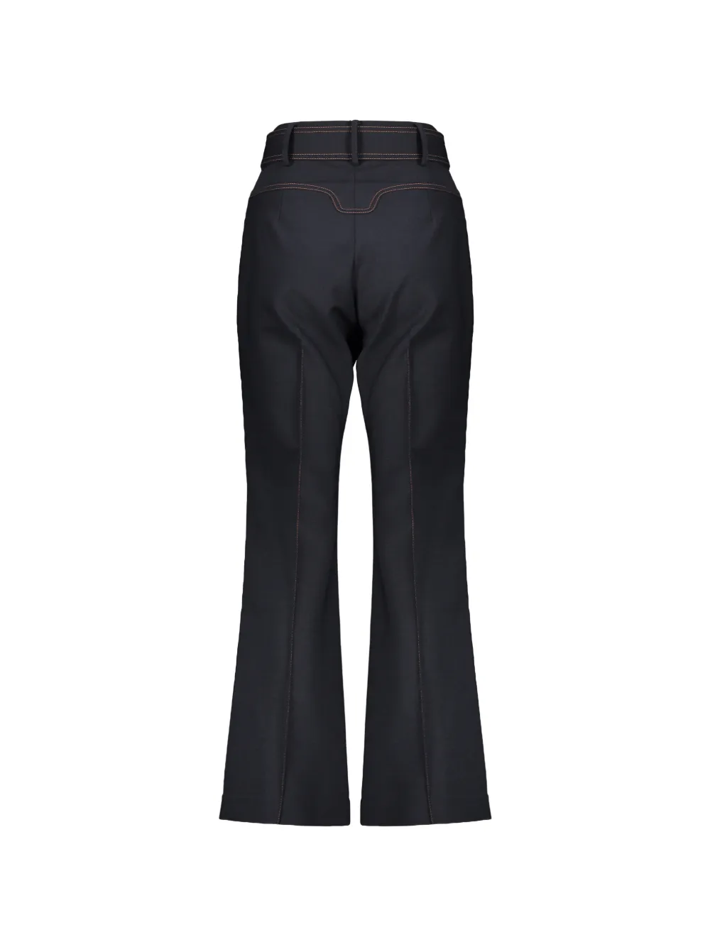 Ellery Broek met contrasterende stiksels en ceintuur Blauw