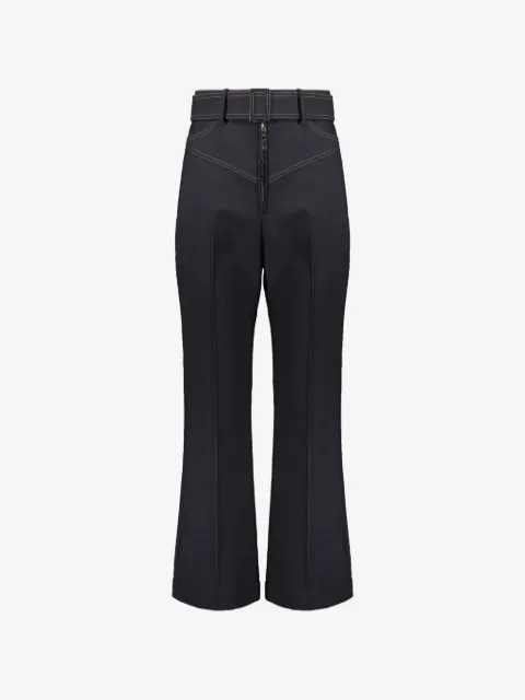 Ellery belted contrast-stitch trousers