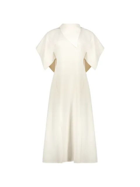 Ellery cape-sleeve V-neck midi dress