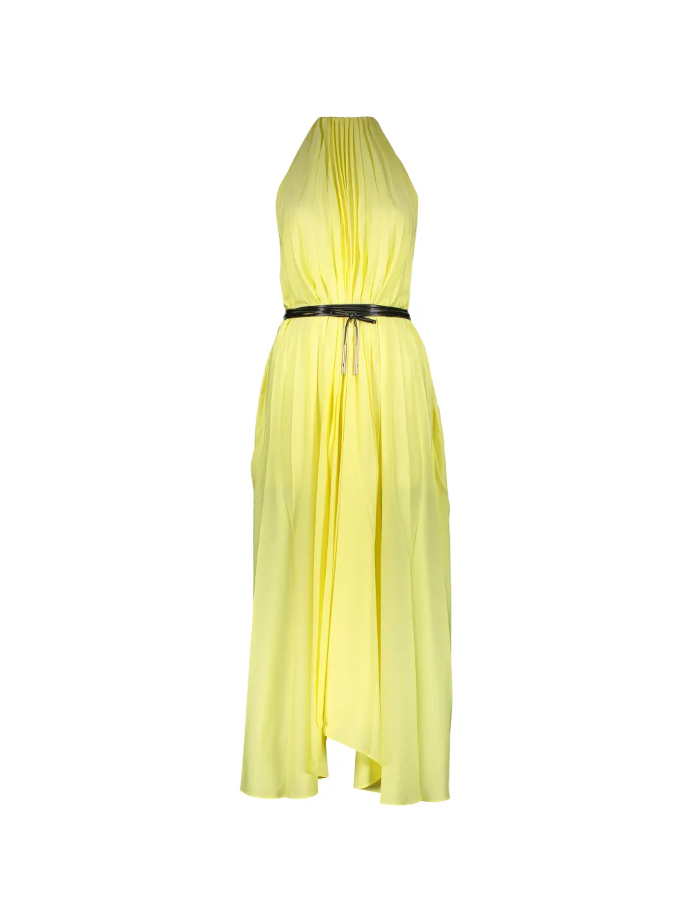 Ellery pleated belted midi dress - Giallo
