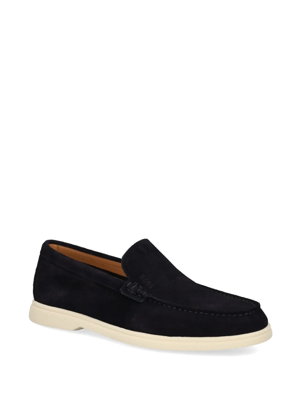 BOSS Suède loafers Blauw