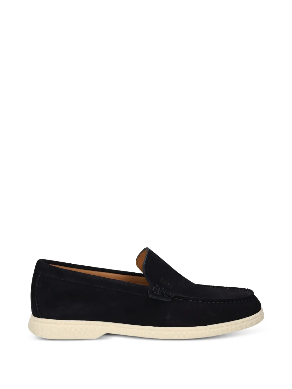 BOSS suede slip-on loafers - Blu