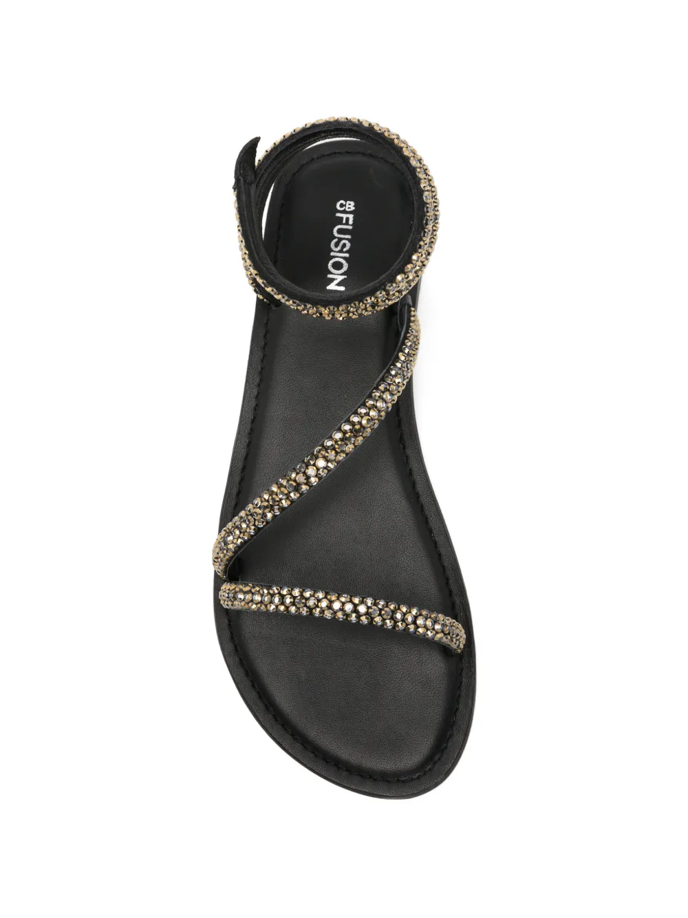 CORAL BLUE Wikkel sandalen verfraaid met kristallen Zwart