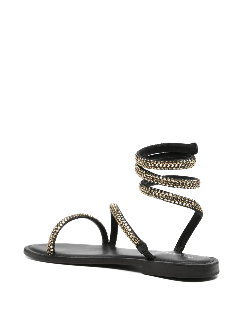 CORAL BLUE Wikkel sandalen verfraaid met kristallen Zwart
