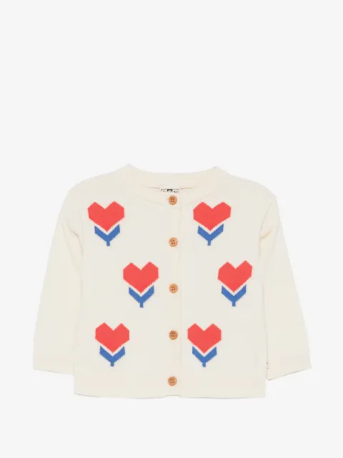 Bonton cárdigan con detalles de corazón