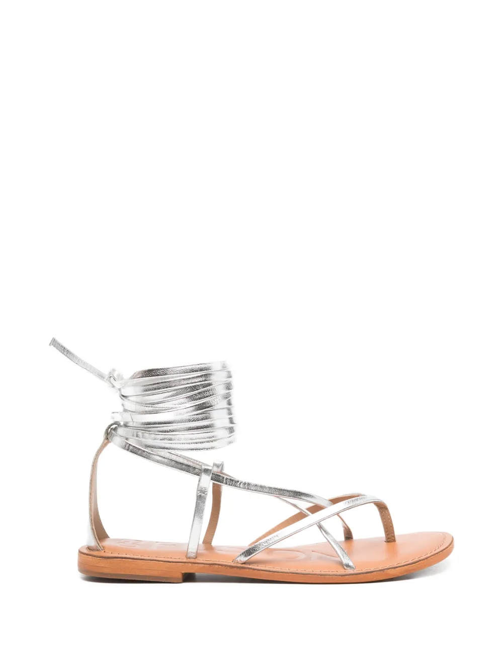CORAL BLUE Sandalen met metallic-effect en veters Zilver