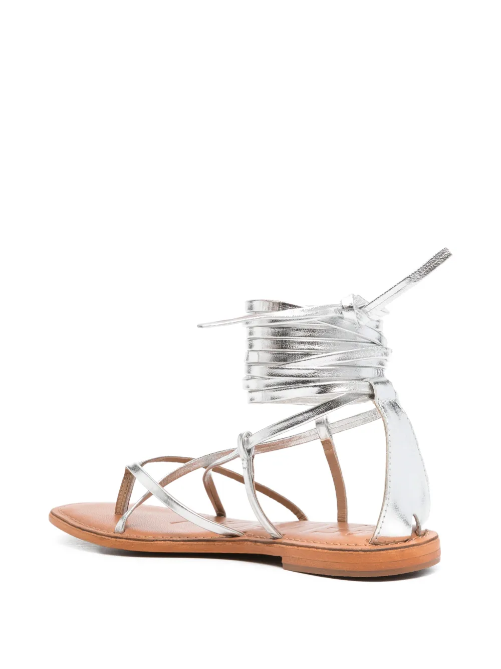 CORAL BLUE Sandalen met metallic-effect en veters Zilver