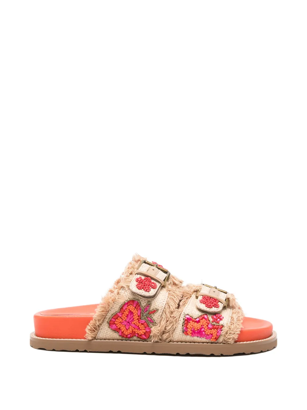 Coral Blue Sandals In Orange