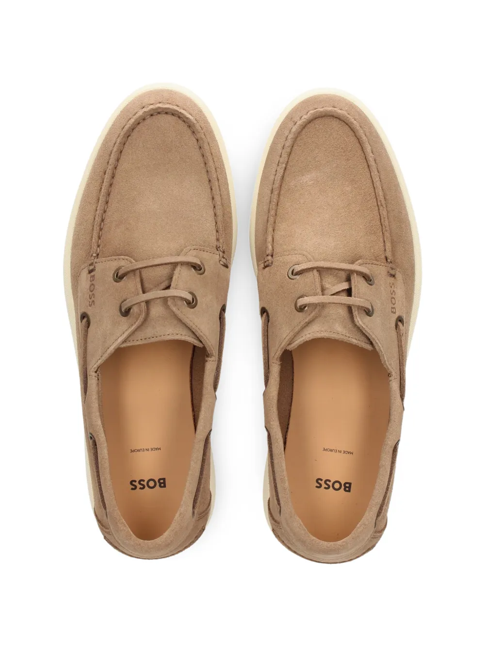 BOSS Loafers met veters Beige