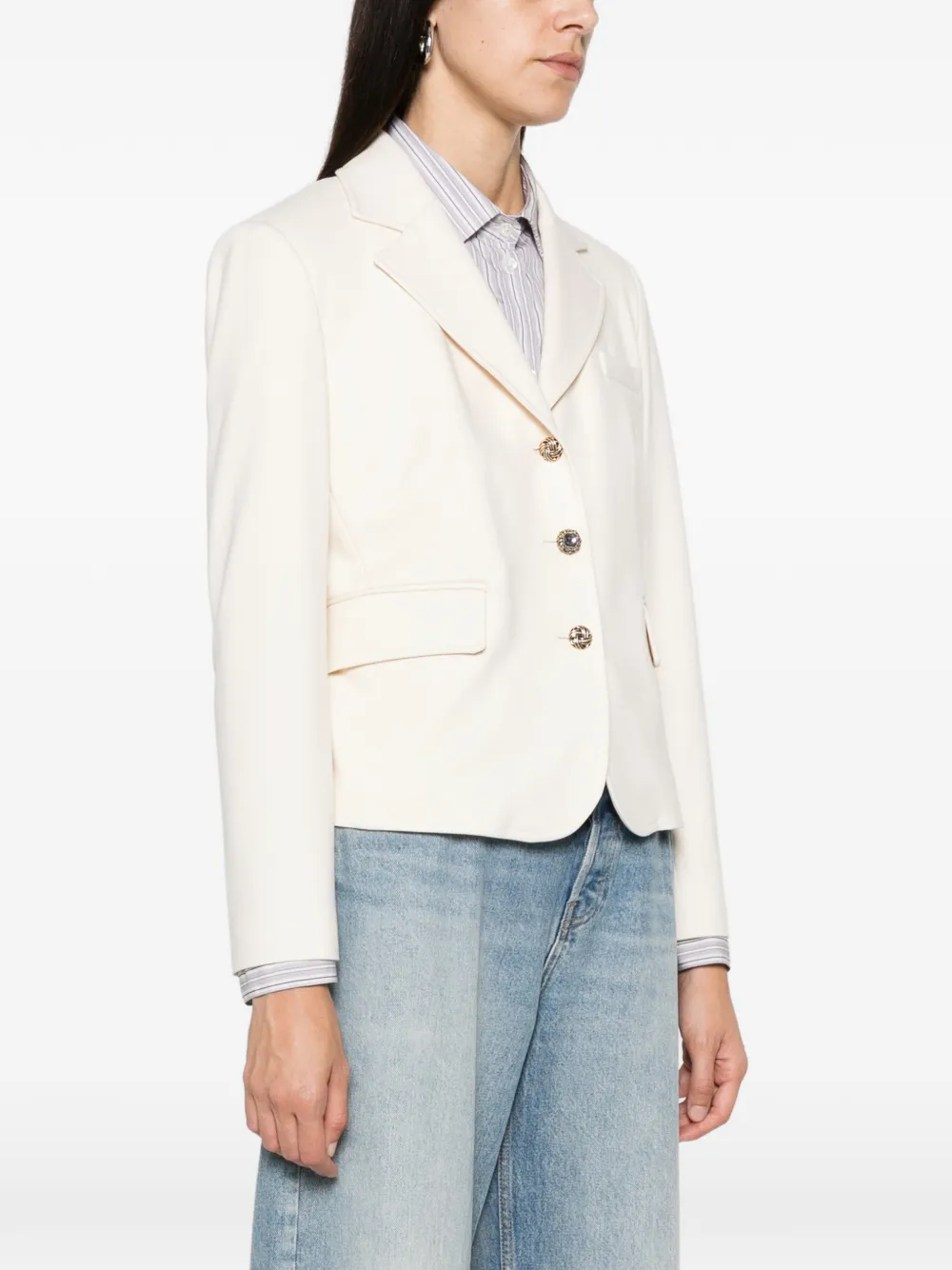 LIU JO embellished-button blazer Beige