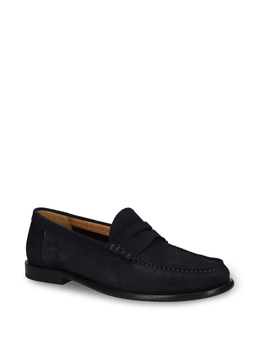BOSS Suède loafers Blauw
