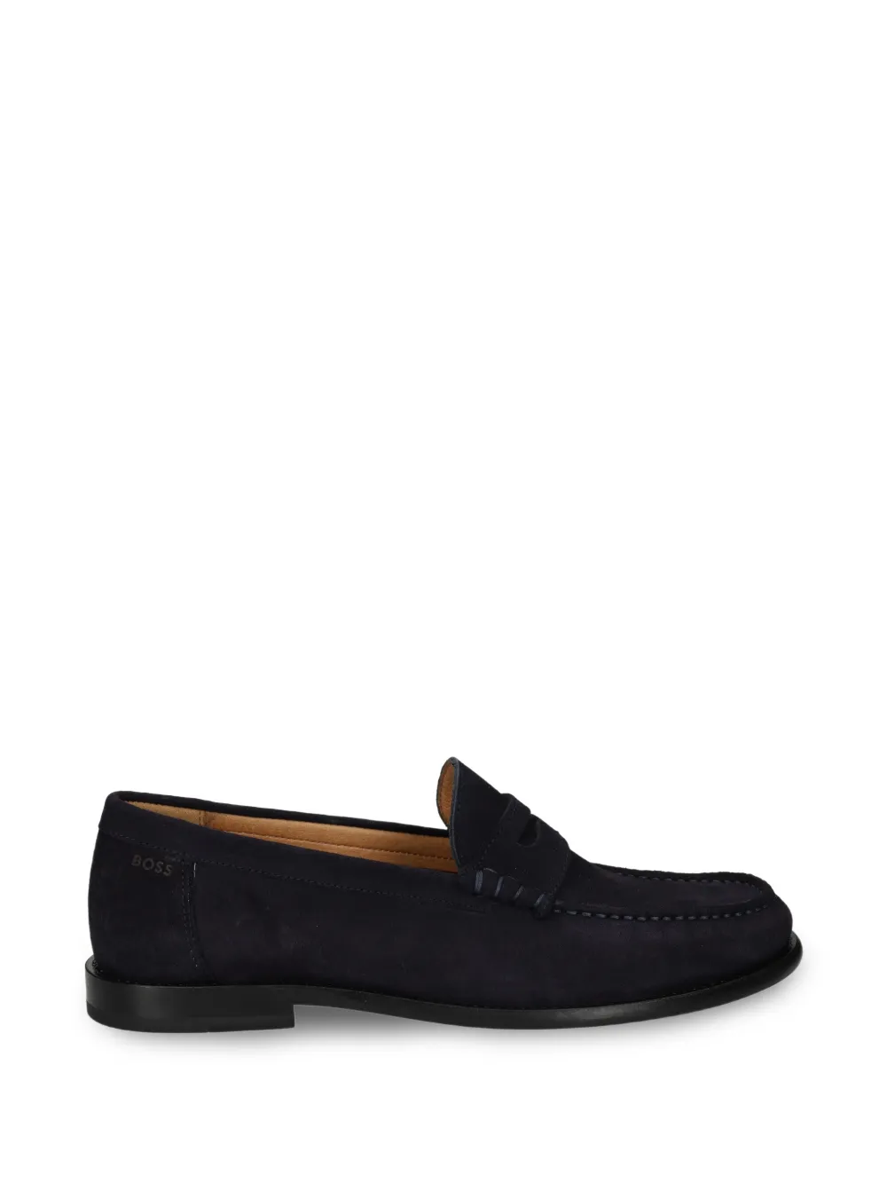 BOSS suede penny loafers - Blau