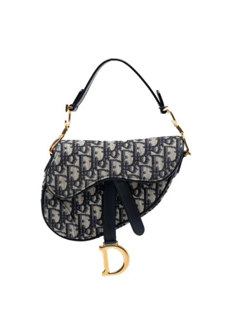 Christian Dior Pre-Owned 2018 Mini Oblique Canvas Saddle Bag satchel
