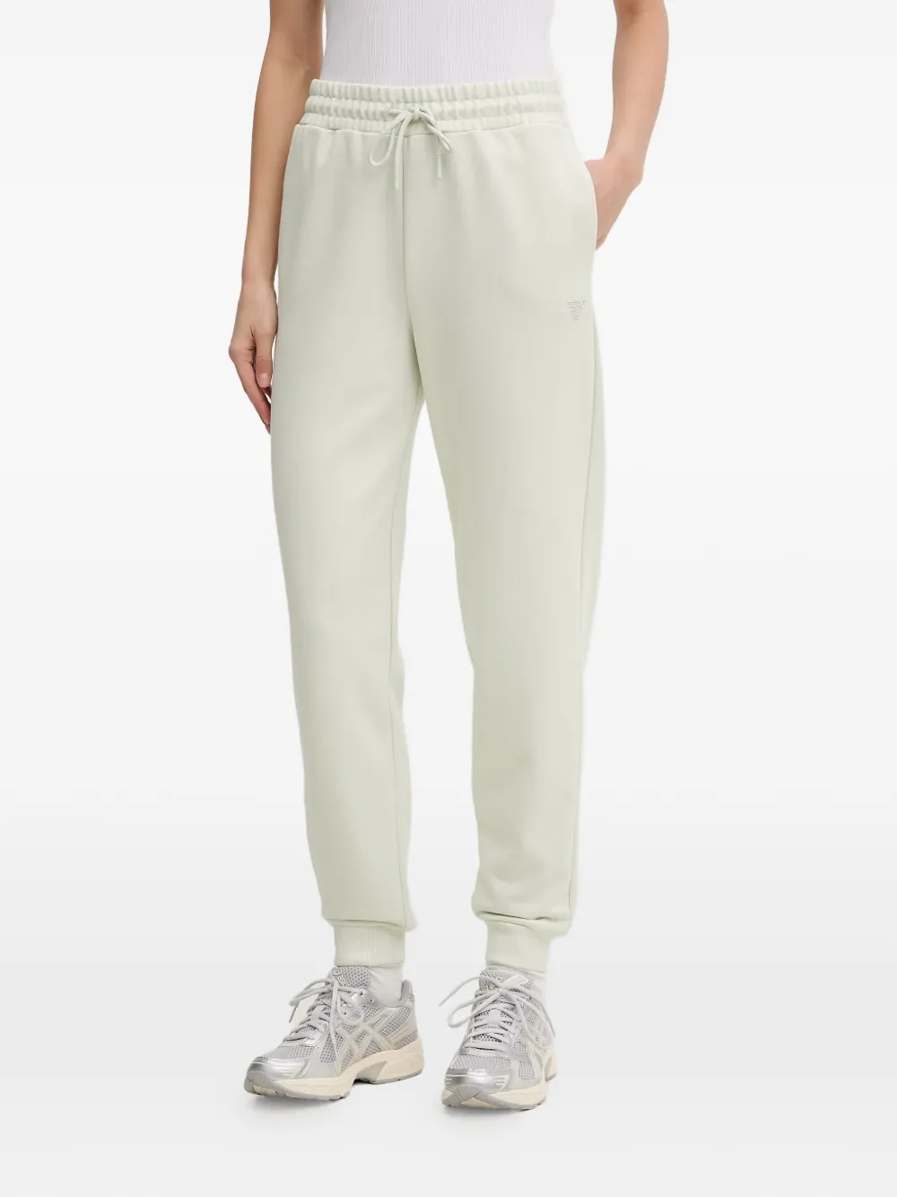 GUESS USA rhinestone-embellished drawstring-waist track pants - Verde