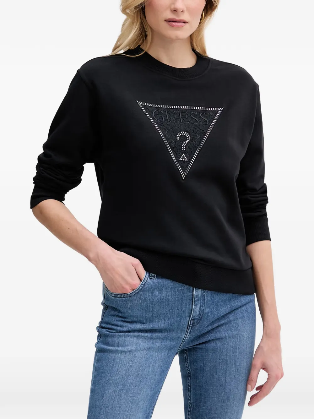 GUESS USA crystal-embellished sweatshirt - Nero