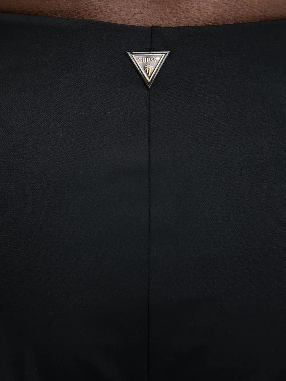 GUESS USA Gaia palazzo broek met logopatch Zwart