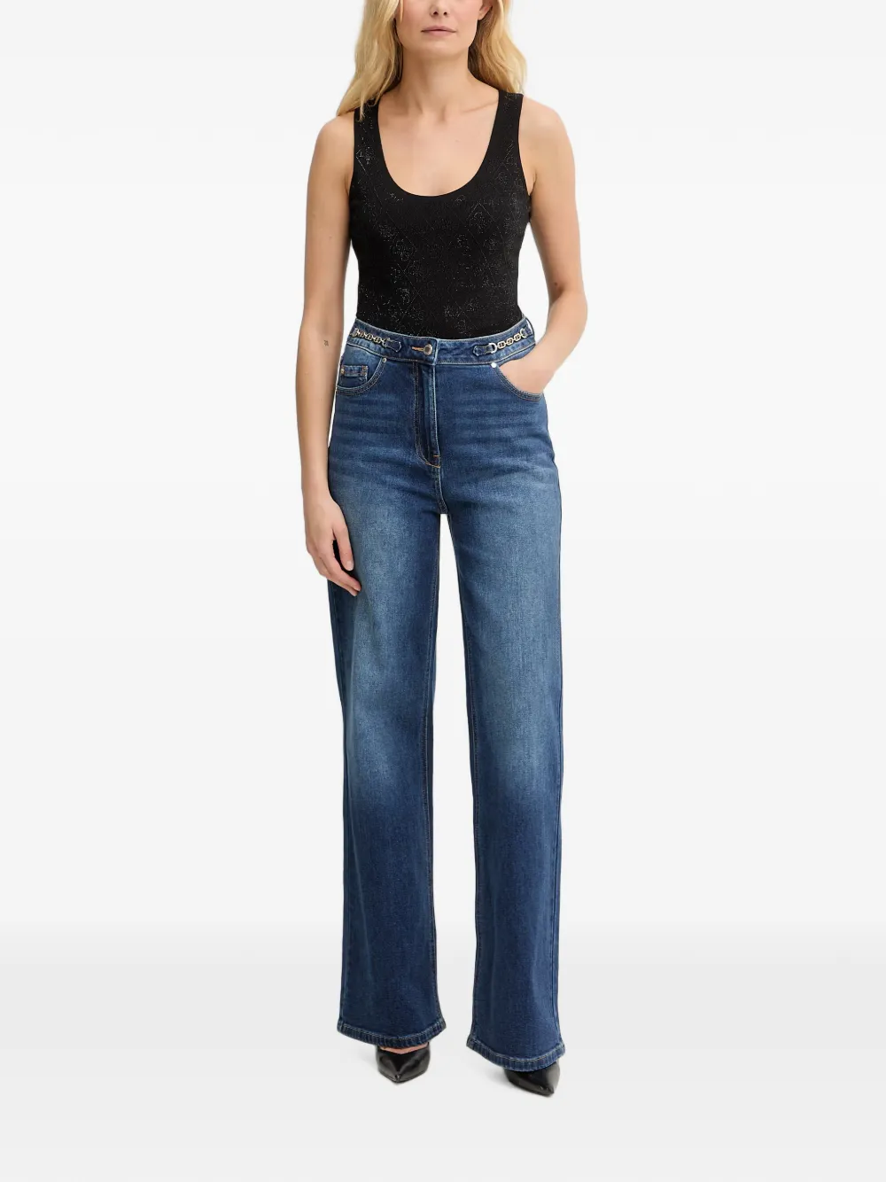 GUESS USA Tanktop met logo Zwart