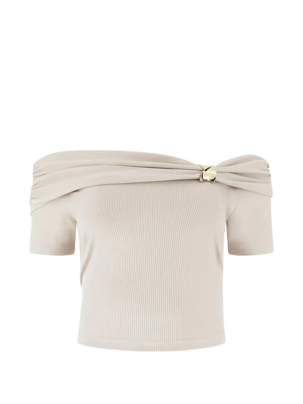 GUESS USA off-shoulder hardware-detail blouse