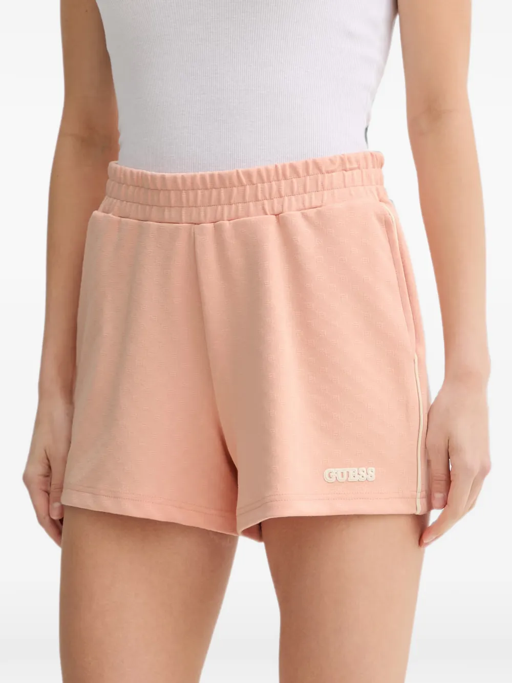 GUESS USA Clara shorts met monogram-patroon en logopatch Oranje