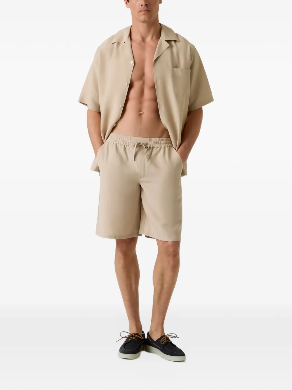 GUESS USA Shorts met trekkoord Beige