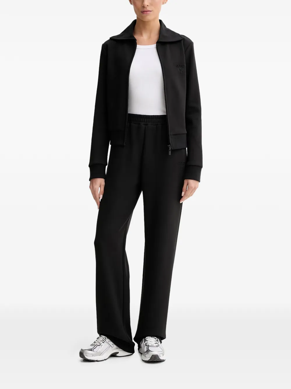 GUESS USA Habi trainingsbroek met geborduurd logo Zwart