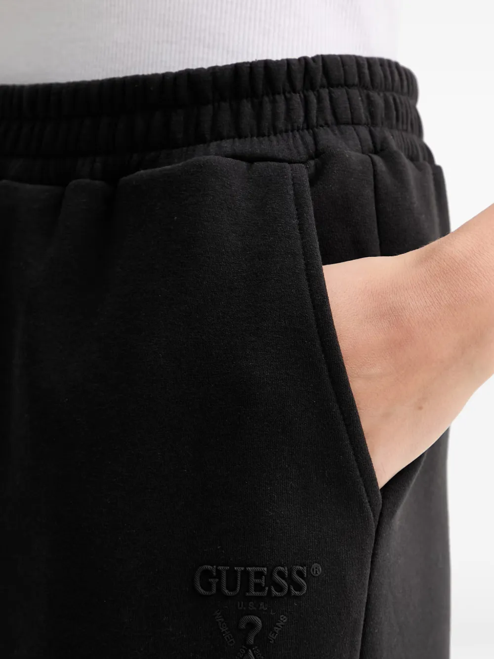GUESS USA Habi trainingsbroek met geborduurd logo Zwart