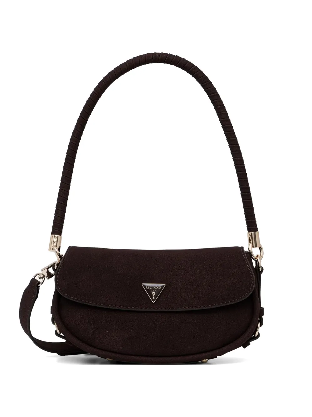 GUESS USA Danya logo-plaque shoulder bag - Marrone