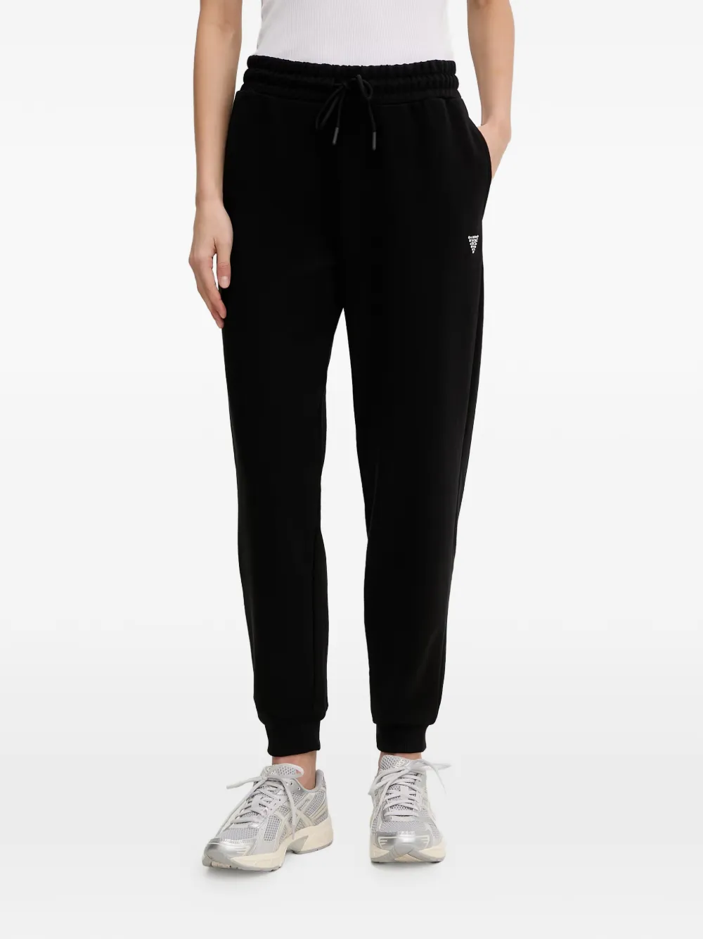 GUESS USA crystal-embellished drawstring track pants - Nero