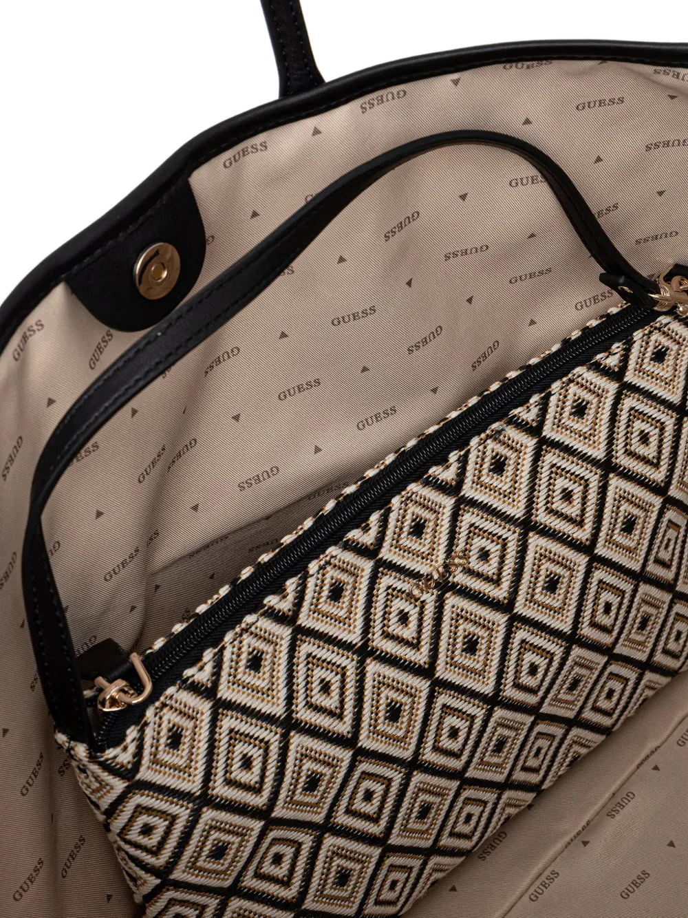GUESS USA Sophia shopper met geometrisch patroon Beige