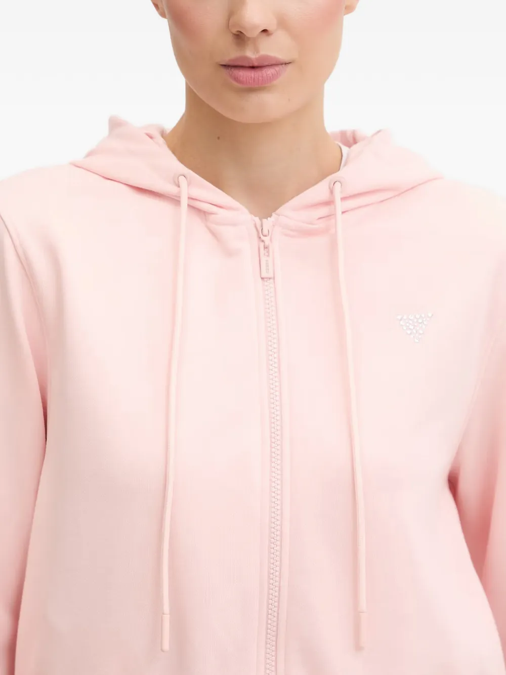 GUESS USA Hoodie verfraaid met stras Roze