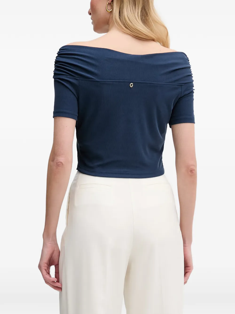 GUESS USA Off-shoulder top Blauw