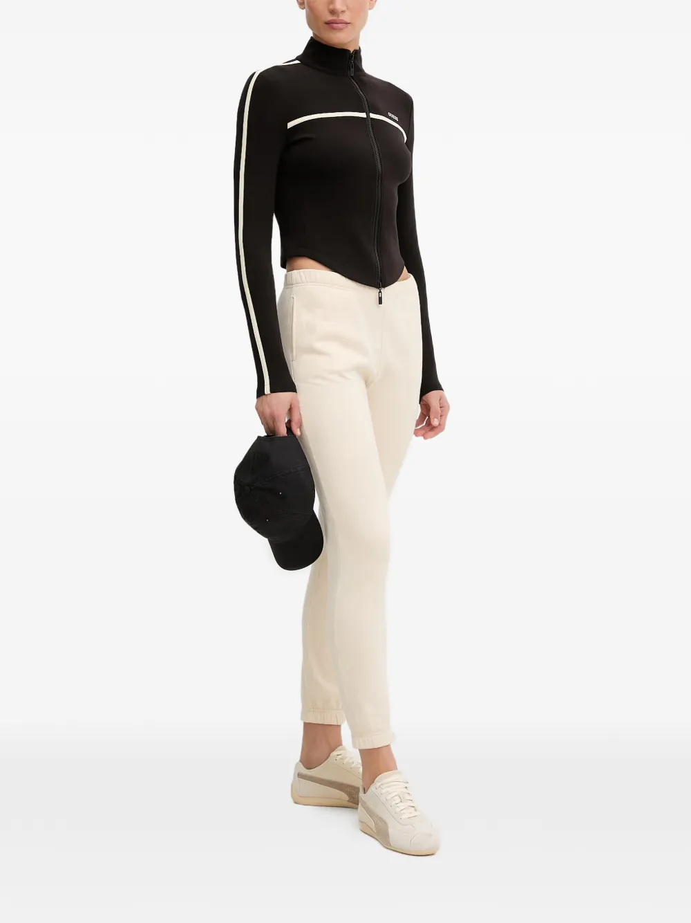 GUESS USA Trainingsjack met contrasterende streep Zwart