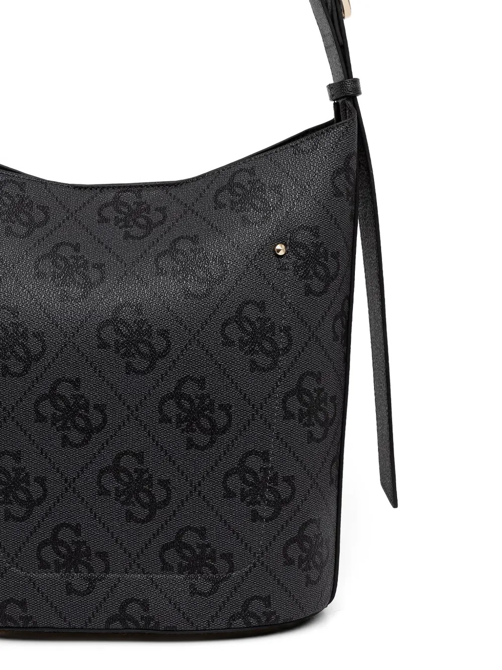 GUESS USA Shopper met logoplakkaat en monogramprint Zwart