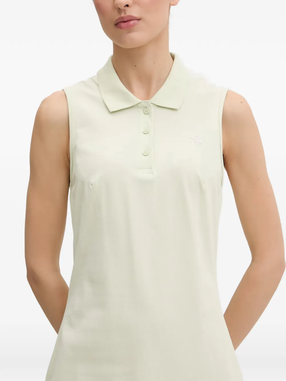 GUESS USA Mouwloze mini-jurk met polokraag Groen