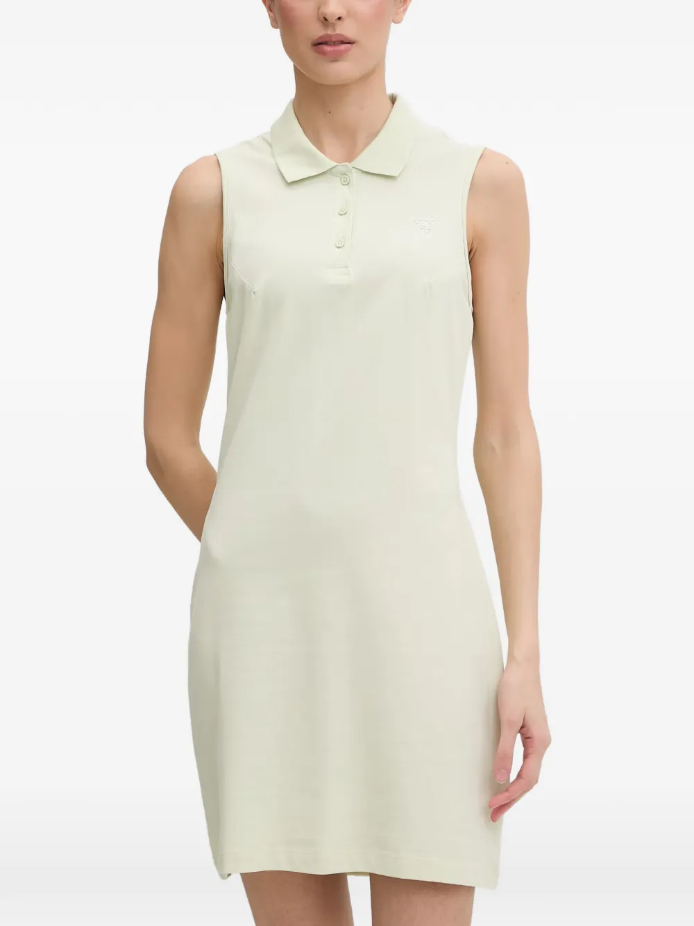 GUESS USA Mouwloze mini-jurk met polokraag Groen