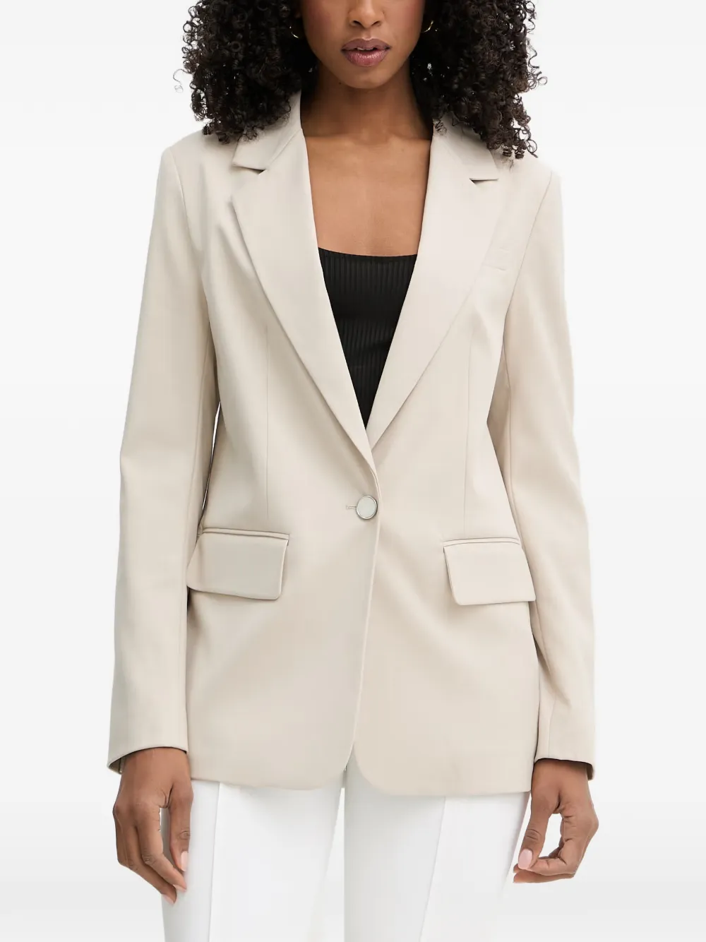 GUESS USA notched-lapels blazer - Toni neutri