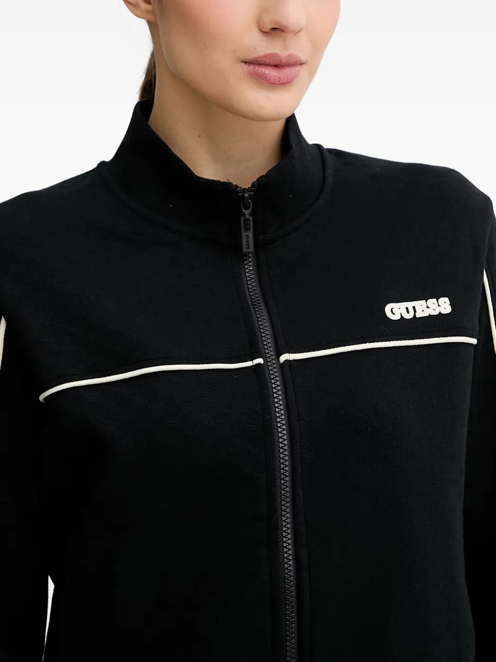 GUESS USA Sweater met logopatch Zwart