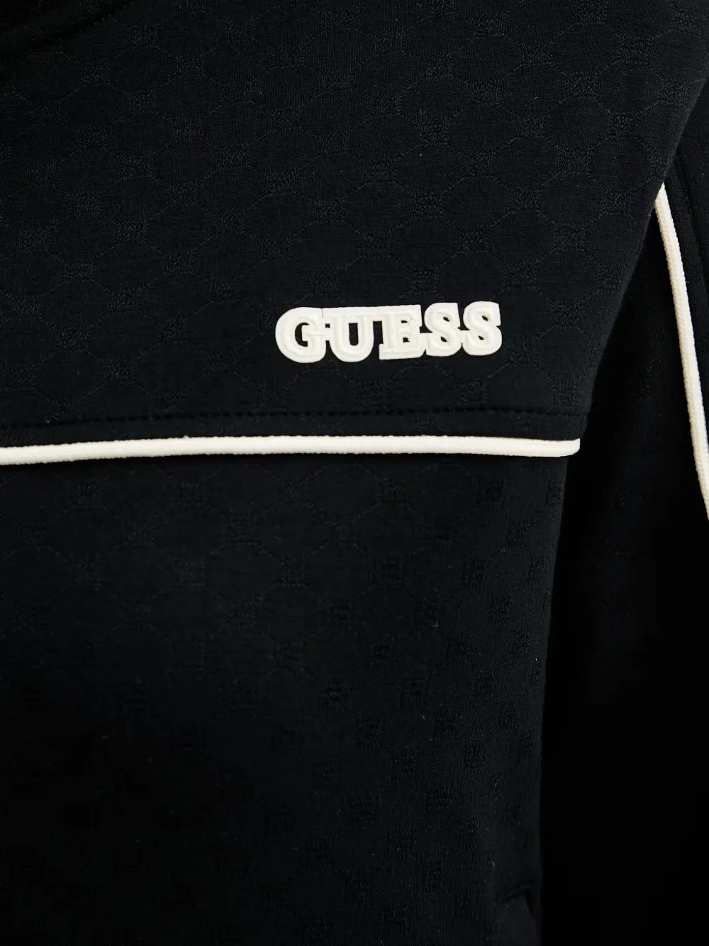 GUESS USA Sweater met logopatch Zwart