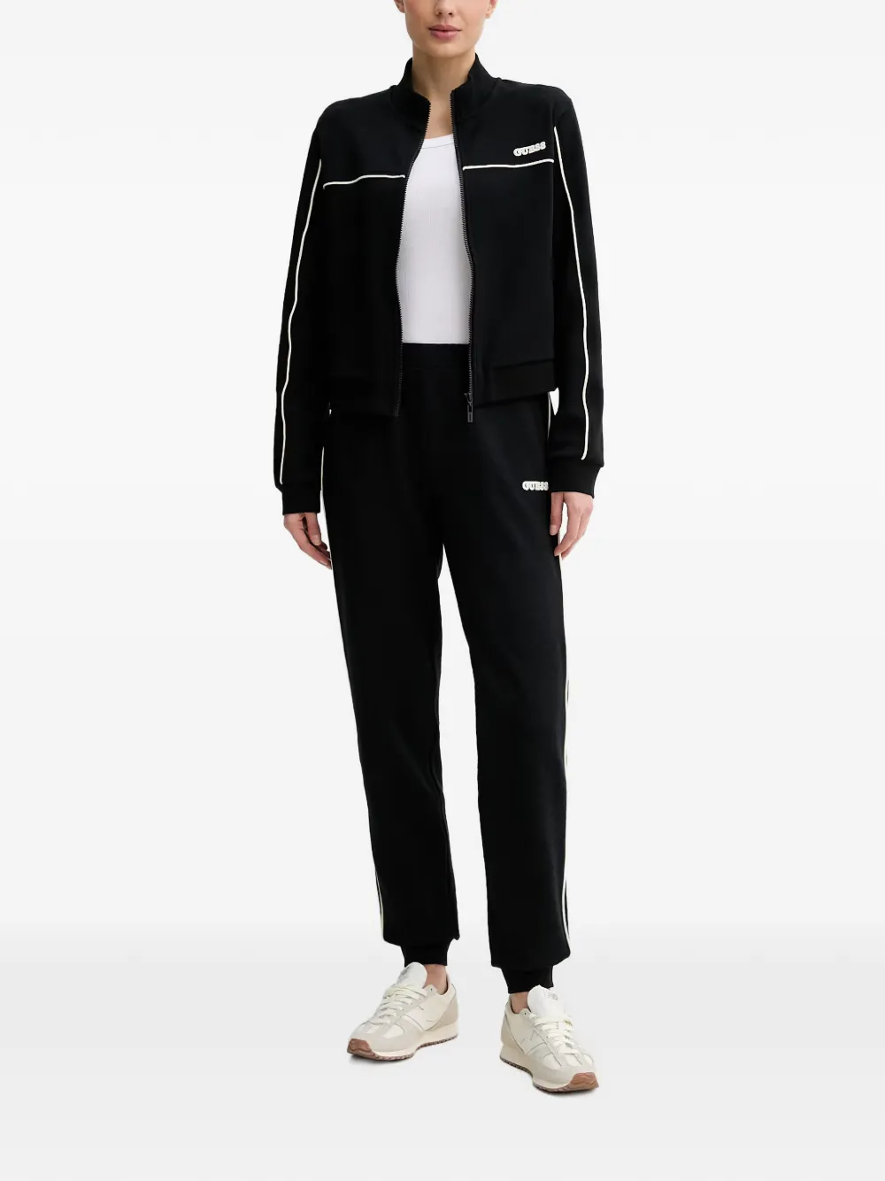 GUESS USA Sweater met logopatch Zwart