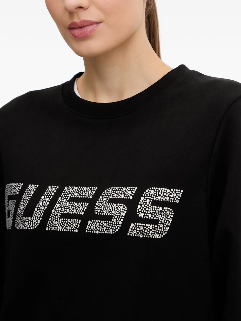 GUESS USA Sweater verfraaid met stras Zwart